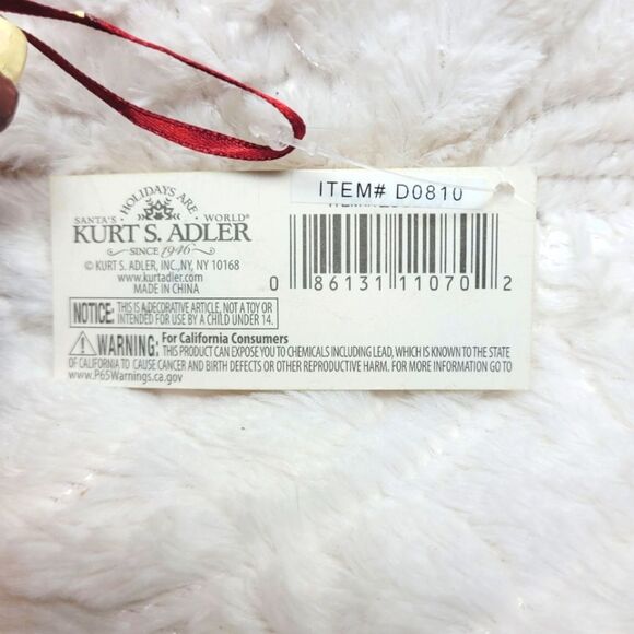 Kurt Adler I Believe in Wine Ornament Santa Claus Sitting on Barrel D0810 New - Picture 8 of 9